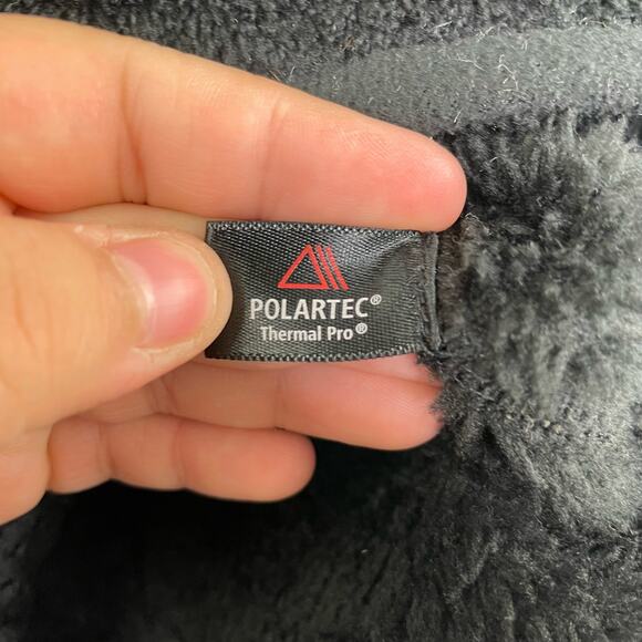 Women's PATAGONIA Polartec 1/4 Snap-T Black Fleece Pullover Sweater Small - Picture 9 of 13